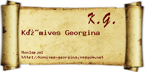 Kőmives Georgina névjegykártya